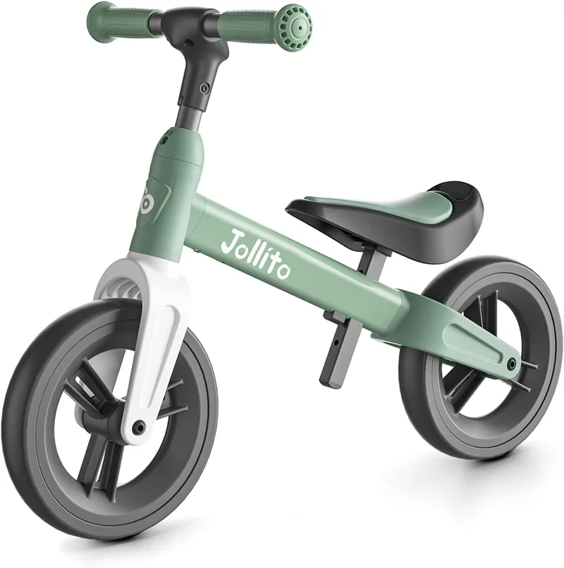 JOLLITO ▫️ Bicicleta de equilíbrio para crianças brinquedos de montar para 18 meses, bicicleta de treino leve sem pedais com roda de 9 polegadas e estrutura de alumínio