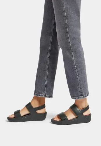 Fitflop ▫️ Lulu - Sandálias de couro com tira traseira ajustável - Sandálias deslizantes para mulher 2