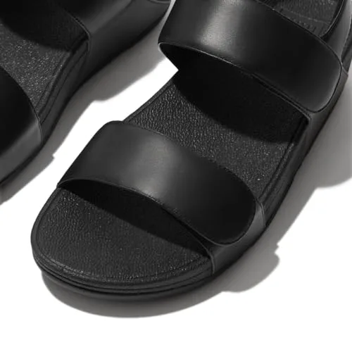 Fitflop ▫️ Lulu - Sandálias de couro com tira traseira ajustável - Sandálias deslizantes para mulher 4