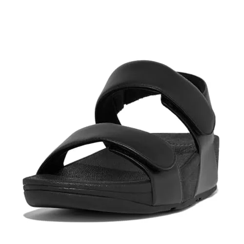 Fitflop ▫️ Lulu - Sandálias de couro com tira traseira ajustável - Sandálias deslizantes para mulher 5