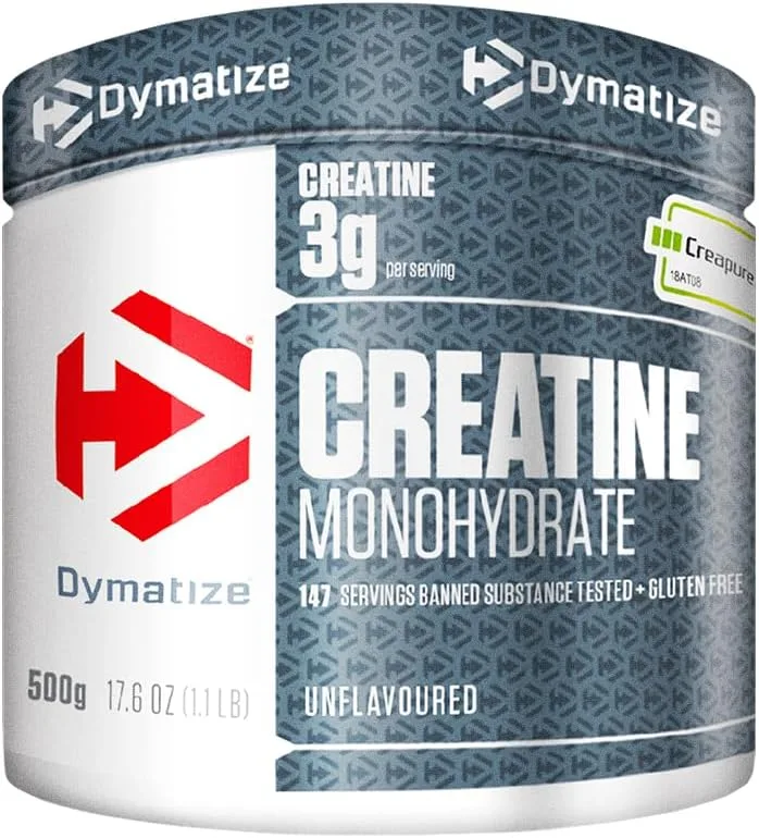 Dymatize ▫️ Creatina Monohidratada em Pó Sem Sabor 500 g - 100% Creatina Creapure - Aminoácidos - Creatina