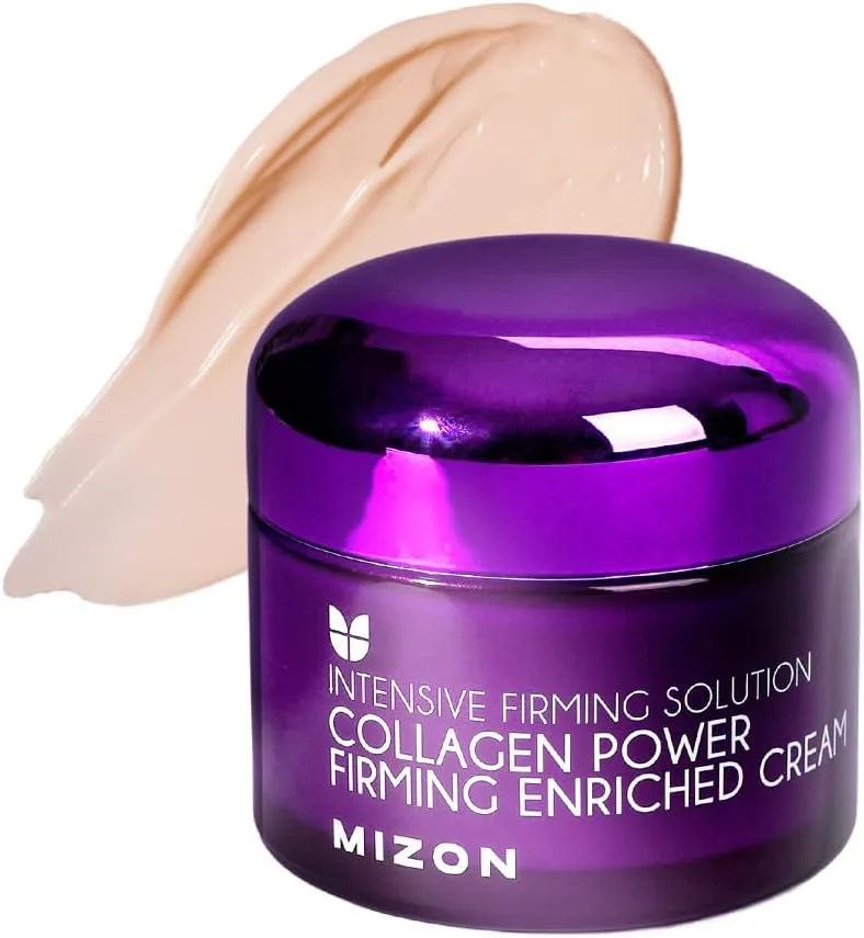 MIZON ▫️ [] Creme Enriquecido com Colagénio Marinho (50 ml) Cuidados da pele coreanos, 54% de colagénio marinho, tratamento intensivo antienvelhecimento e para linhas finas (Collagen Power Firming Enriched Cream)