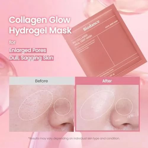 Biodance ▫️ Bio-Collagen Real Deep Mask - Máscara noturna hidratante, que minimiza os poros e melhora a elasticidade - Máscara facial de hidratação profunda com colagénio - 34 g x 4 unidades 3