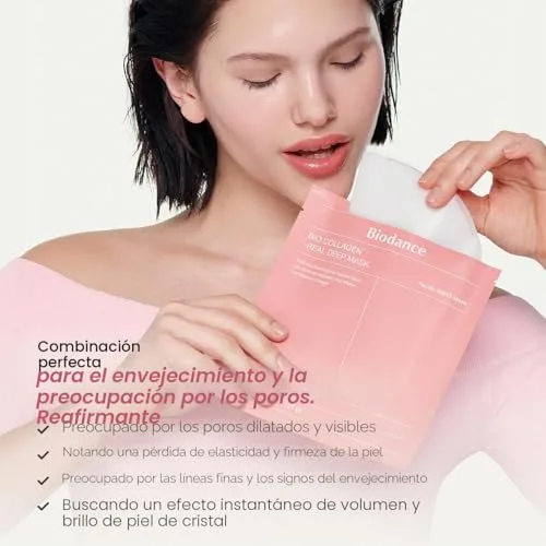 Biodance ▫️ Bio-Collagen Real Deep Mask - Máscara noturna hidratante, que minimiza os poros e melhora a elasticidade - Máscara facial de hidratação profunda com colagénio - 34 g x 4 unidades 6
