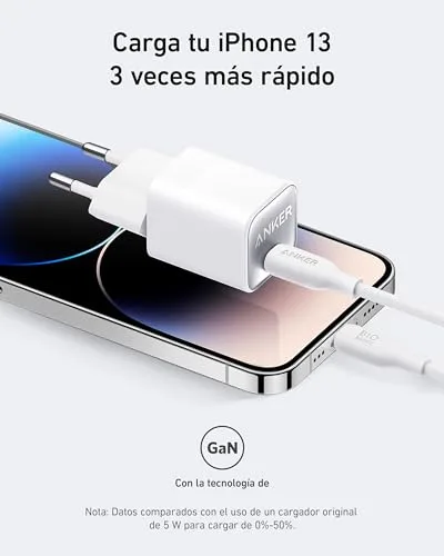 Anker ▫️ 511 Nano 3 Carregador USB-C GAN 30 W Carregamento Rápido 4