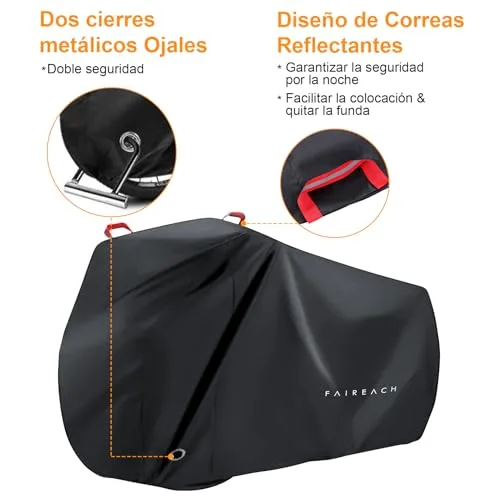 Faireach ▫️ Capa impermeável para bicicleta para uso exterior, proteção contra raios UV, chuva, neve e poeira, 210D Oxford 3