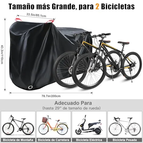 Faireach ▫️ Capa impermeável para bicicleta para uso exterior, proteção contra raios UV, chuva, neve e poeira, 210D Oxford 5