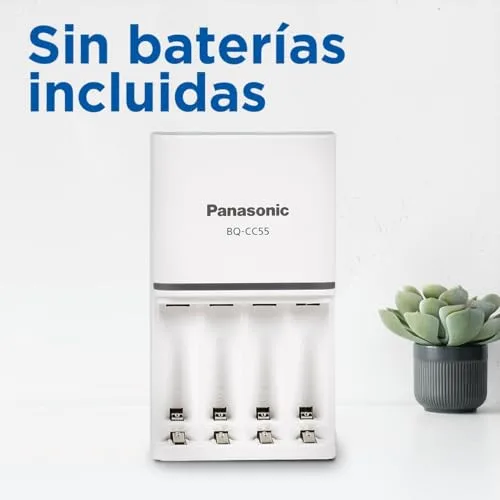 eneloop ▫️ SmartPlus. Carregador para 1 a 4 pilhas AA/AAA Ni-MH, com 4 pilhas AA/Mignon de capacidade melhorada e 10 funções de segurança. 4
