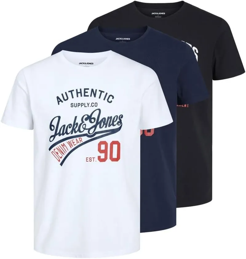 JACK & JONES ▫️ Camisola com logótipo da Jjecorp para homem (conjunto de 3)