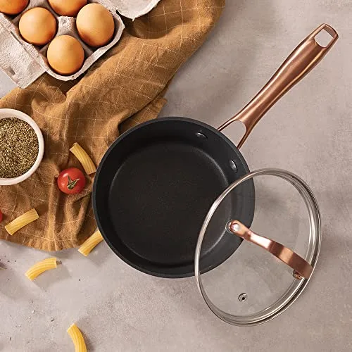Cecotec ▫️ Panela Polka Fantasy 16 Pot Golden. Diâmetro 16 cm, Capacidade 1,3 L, Alumínio forjado, Revestimento antiaderente Platinum Plus Teflon, Sem PFOA, Adequada para todos os tipos de fogões, Tampa 4