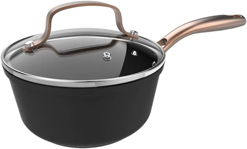 Cecotec ▫️ Panela Polka Fantasy 16 Pot Golden. Diâmetro 16 cm, Capacidade 1,3 L, Alumínio forjado, Revestimento antiaderente Platinum Plus Teflon, Sem PFOA, Adequada para todos os tipos de fogões, Tampa