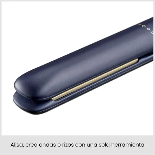 BaByliss ▫️ Alisador de cabelo Midnight Luxe - Placas flutuantes de cerâmica com titânio, deslizamento suave, aquecimento rápido em 30 s, 3 níveis de temperatura até 235 °C, multivoltagem, azul, 2516PE 4