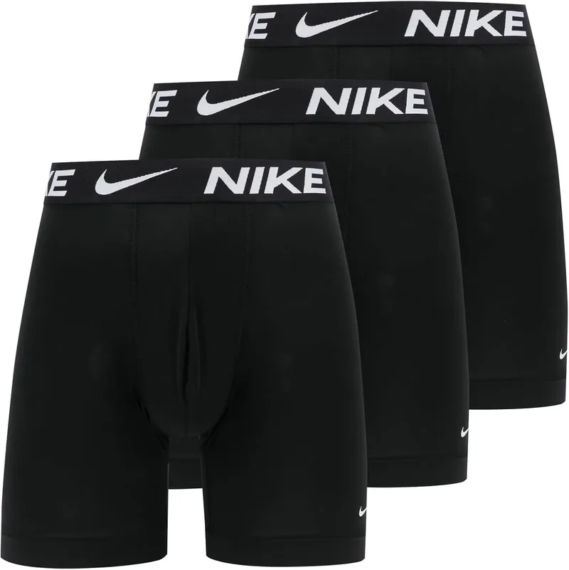 NIKE ▫️ Cuecas boxer Essential em algodão elástico com abertura frontal (conjunto de 3) Roupa interior para homem
