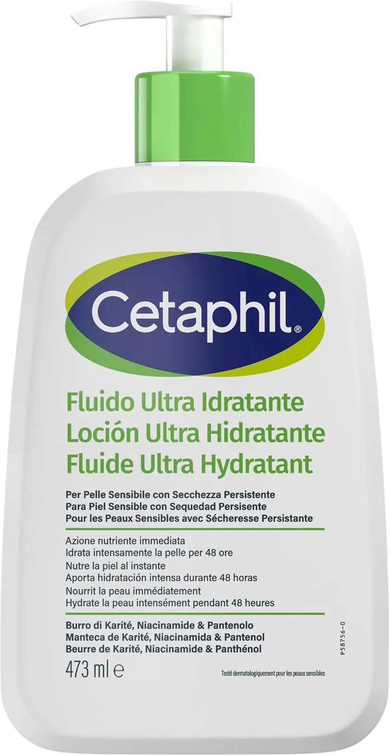 Cetaphil ▫️ Loção Ultra-Hidratante 473 ml, para pele com secura persistente