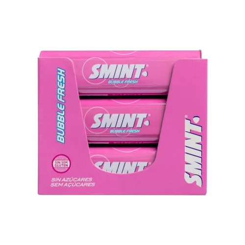 Smint ▫️ Tin Sabor Bubblefresh, Rebuçados Comprimidos Sem Açúcar, Embalagem de 12 unidades 2