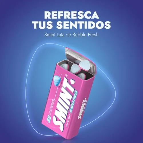 Smint ▫️ Tin Sabor Bubblefresh, Rebuçados Comprimidos Sem Açúcar, Embalagem de 12 unidades 3