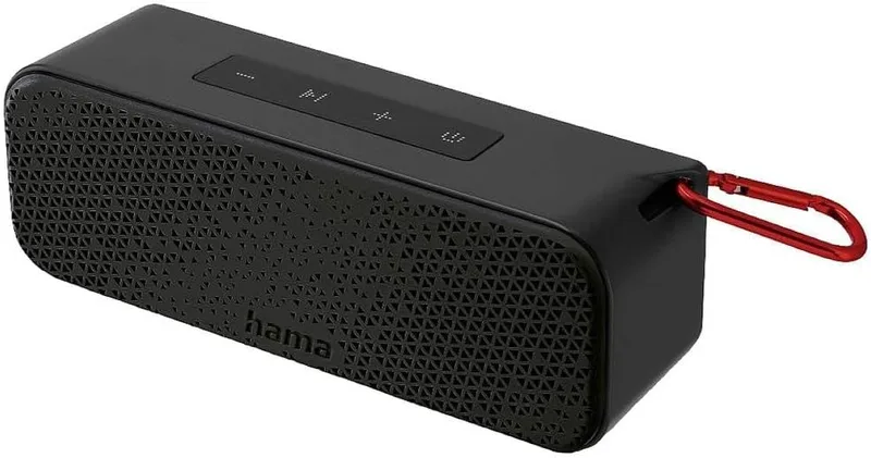 Hama ▫️ Altifalante Bluetooth portátil (Altifalantes sem fios, resistente a salpicos IPX4, 8 W de potência, 10 horas de música, carregamento rápido, 2 500 mAH) Preto