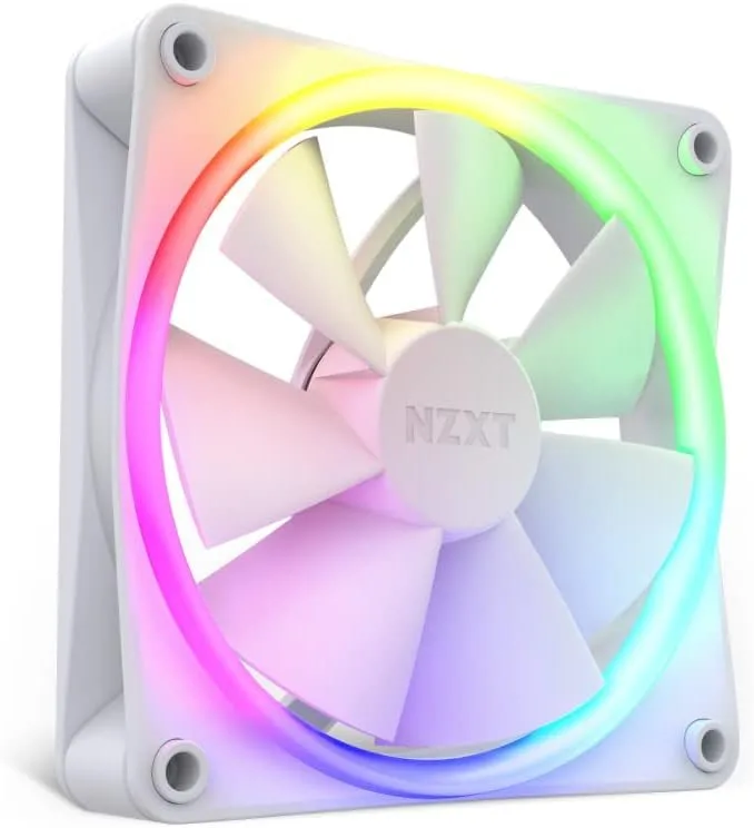 NZXT ▫️ Ventiladores F120 RGB - RF-R12TF-W1 - Personalização avançada da iluminação - Arrefecimento silencioso - Conjunto de três (ventilador e controlador INCLUÍDOS) - Ventilador de 120 mm - Branco 2