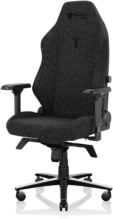 Secretlab ▫️ Cadeira Gaming Titan EVO Black3: Cadeira de escritório reclinável, ergonómica e confortável, com apoios de braços 4D, almofada magnética e apoio lombar de 4 posições. Preta. Tecido