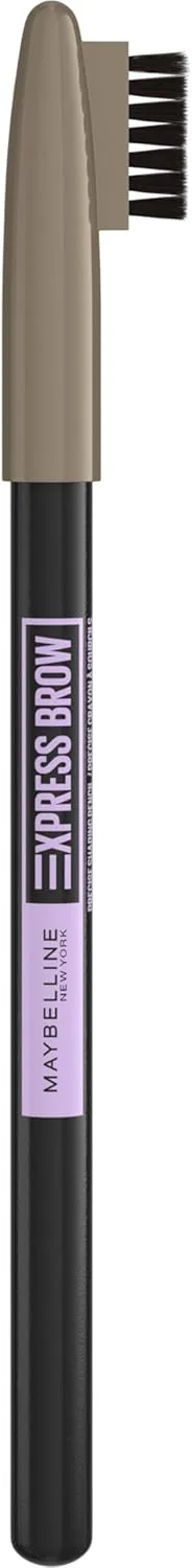 MAYBELLINE ▫️ New York Lápis para sobrancelhas, superpigmentado e fácil de esbater, fórmula com óleo de coco, ponta afiável e pente, Express Brow Shaping Pencil, tonalidade: 02 loira