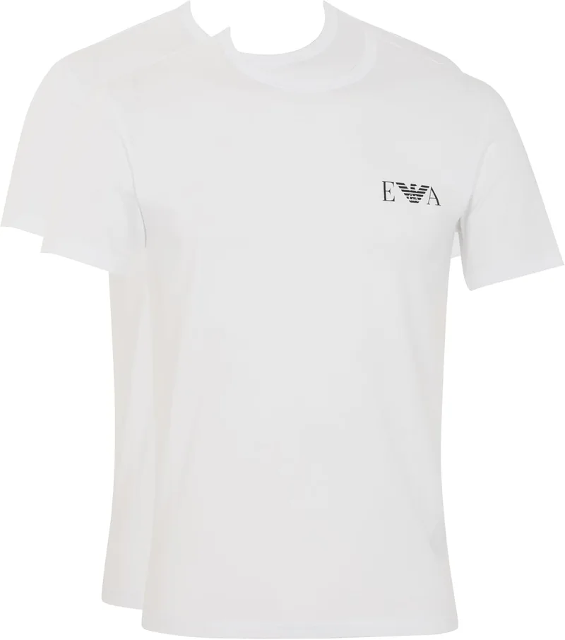Emporio Armani ▫️ Conjunto de 2 T-shirts de gola redonda para homem (Conjunto de 2)