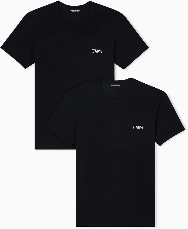 Emporio Armani ▫️ Conjunto de 2 T-shirts de gola redonda para homem (Conjunto de 2)