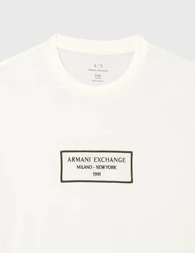 Armani Exchange ▫️ Camisola com logótipo «Box Logo» de corte retangular para homem, vermelha, XXL 2