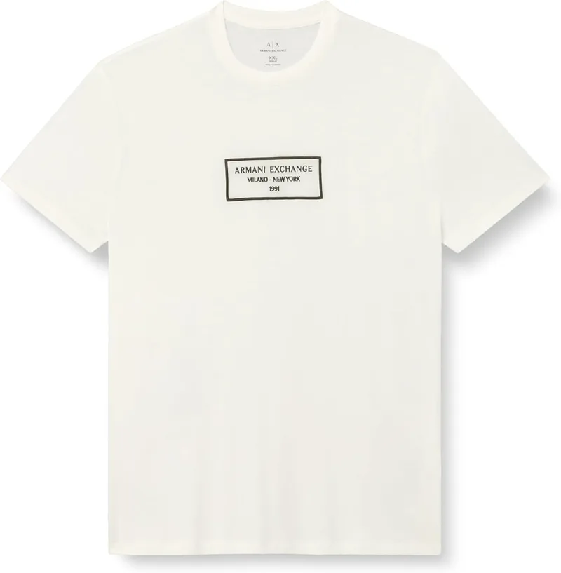 Armani Exchange ▫️ Camisola com logótipo «Box Logo» de corte retangular para homem, vermelha, XXL