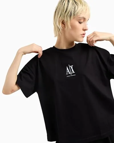 Armani Exchange ▫️ Icon Project, Camiseta de senhora com logótipo bordado na frente 2