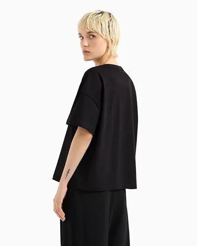 Armani Exchange ▫️ Icon Project, Camiseta de senhora com logótipo bordado na frente 5