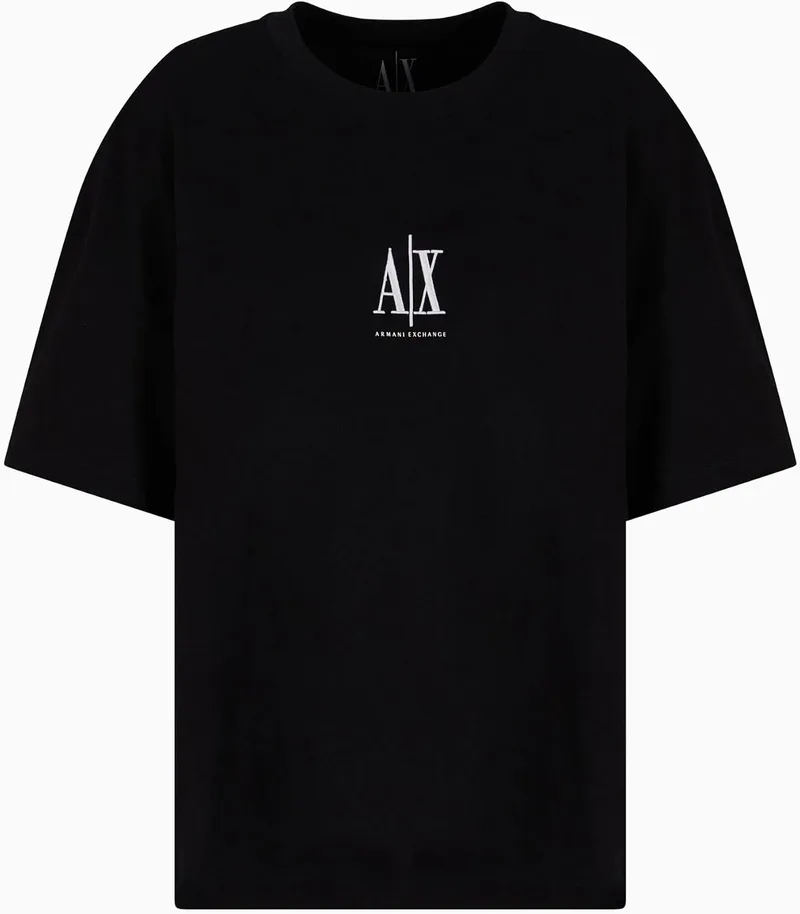 Armani Exchange ▫️ Icon Project, Camiseta de senhora com logótipo bordado na frente