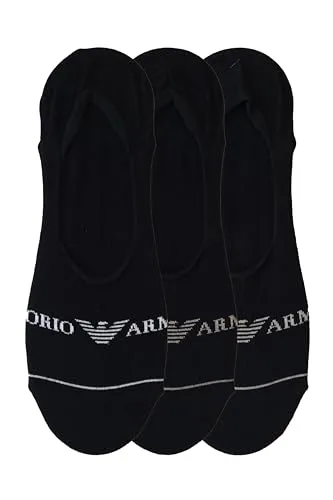 Emporio Armani ▫️ Conjunto de 3 pares de meias com logótipo para homem - Meias invisíveis 4
