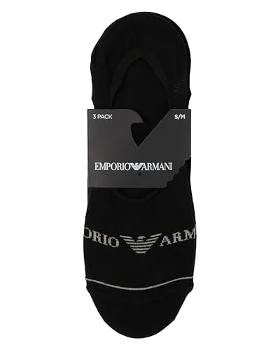 Emporio Armani ▫️ Conjunto de 3 pares de meias com logótipo para homem - Meias invisíveis 5