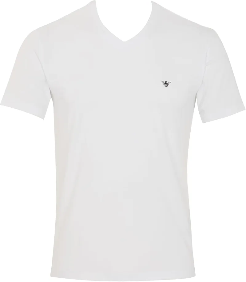 Emporio Armani ▫️ T-Shirt de algodão Essential T-Shirt com decote em V para homem