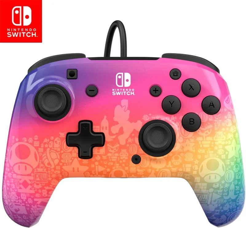 PDP ▫️ Comando com fio Switch Rematch STAR SPECTRUM, com licença oficial da Nintendo - Botões, joysticks, gatilhos e alavancas personalizáveis - Comandos ergonómicos