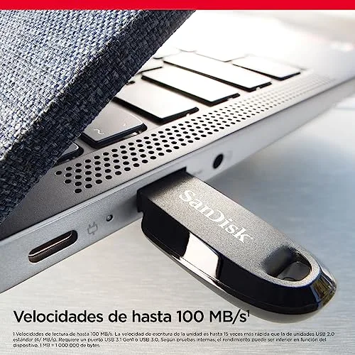 SanDisk ▫️ 128 GB Ultra Curve - Pen USB 3.2, até 100 MB/s, cor preta 3