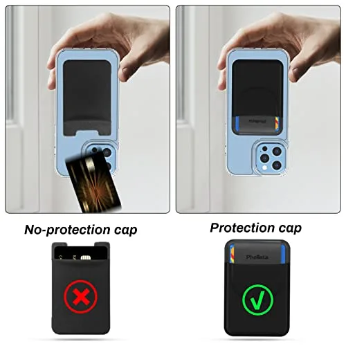 Phelinta ▫️ Carteira Magnética Compatível com MagSafe Wallet para iPhone 18 Pro Max/18 Pro/17/Air/16/15/14/13/12, Carteiras Magnéticas para Cartões de Crédito, Com Capacidade para 5 Cartões 5