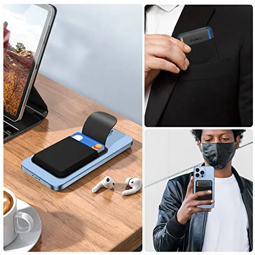 Phelinta ▫️ Carteira Magnética Compatível com MagSafe Wallet para iPhone 18 Pro Max/18 Pro/17/Air/16/15/14/13/12, Carteiras Magnéticas para Cartões de Crédito, Com Capacidade para 5 Cartões 6
