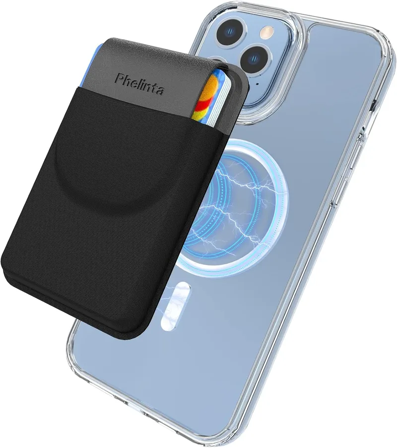 Phelinta ▫️ Carteira Magnética Compatível com MagSafe Wallet para iPhone 18 Pro Max/18 Pro/17/Air/16/15/14/13/12, Carteiras Magnéticas para Cartões de Crédito, Com Capacidade para 5 Cartões