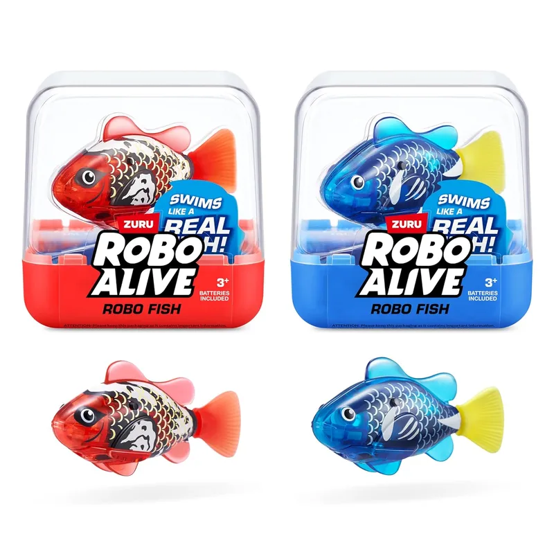 Robo Fish Series 3 Peixe nadador robótico, brinquedo de natação (azul e vermelho)
