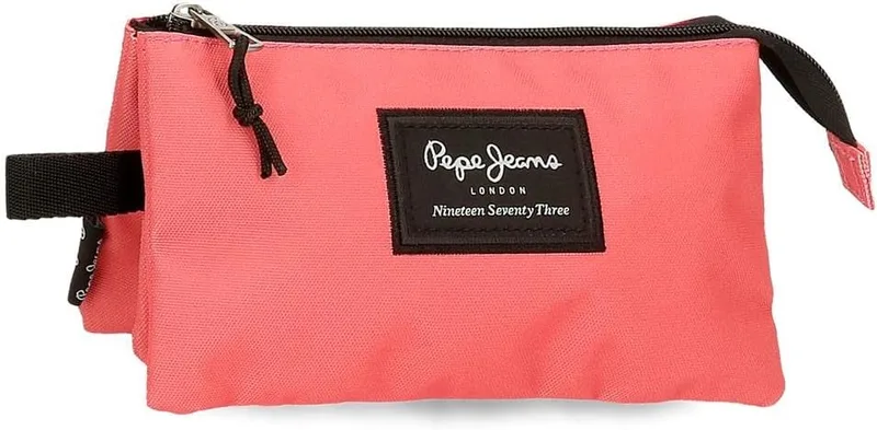 Pepe Jeans ▫️ Aris - Estojo triplo 22x12x5 cm, fabricado em poliéster, com dimensões adequadas para mochila e mala grande, da Joumma Bags