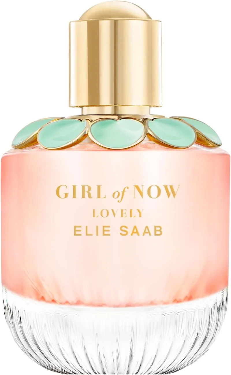 Elie Saab ▫️ Girl of Now Lovely 90 ml - Eau de Parfum para Mulher - Fragrância Floral Gourmand - Notas efervescentes de Tangerina, Pera, Flor de Amendoeira e Fava Tonka - Frasco de Cristal Transparente