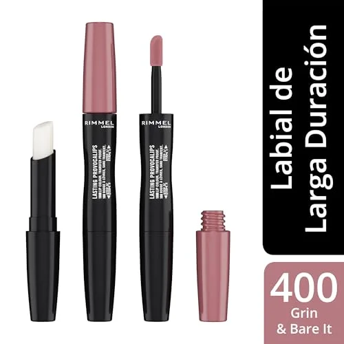 Rimmel London ▫️ Rimmel, Lasting Provocalips, Batom de longa duração, 400 Grin & bare it, Passo 1: 2,3 mL, Passo 2: 1,6 g 4