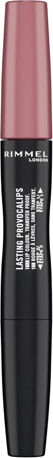 Rimmel London ▫️ Rimmel, Lasting Provocalips, Batom de longa duração, 400 Grin & bare it, Passo 1: 2,3 mL, Passo 2: 1,6 g