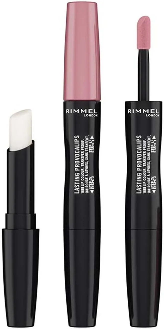 Rimmel London ▫️ Rimmel, Lasting Provocalips, Batom de longa duração, 220 Come up roses, Passo 1: 2,3 mL, Passo 2: 1,6 g