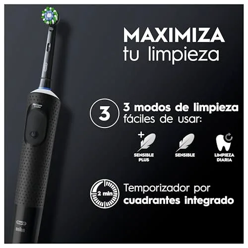 Oral-B ▫️ Escova de dentes elétrica Vitality Pro com 1 cabeça de escova, preta 3