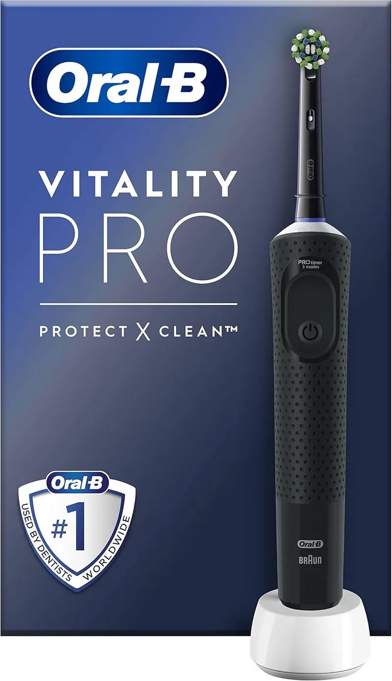 Oral-B ▫️ Escova de dentes elétrica Vitality Pro com 1 cabeça de escova, preta