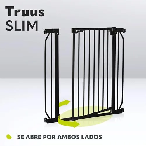 lionelo ▫️ Truus Slim - Grade de proteção para escadas, sem necessidade de perfuração, Grade de proteção para portas, Grade para portas para bebés, Metal, Largura de 75 a 105 cm, Ajustável 5