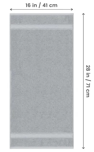 Utopia Towels ▫️ Toalhas de mão 41 cm x 71 cm - Embalagem de 6 (Cinza Frio) 2