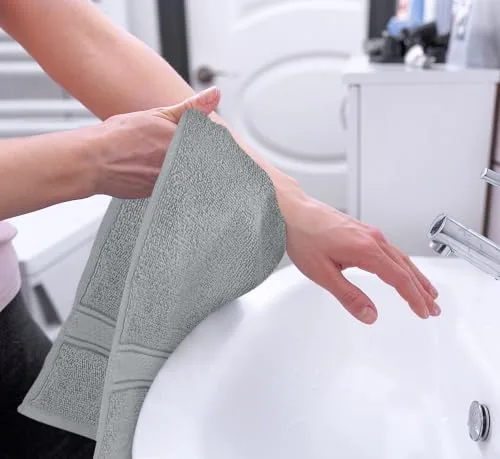 Utopia Towels ▫️ Toalhas de mão 41 cm x 71 cm - Embalagem de 6 (Cinza Frio) 3